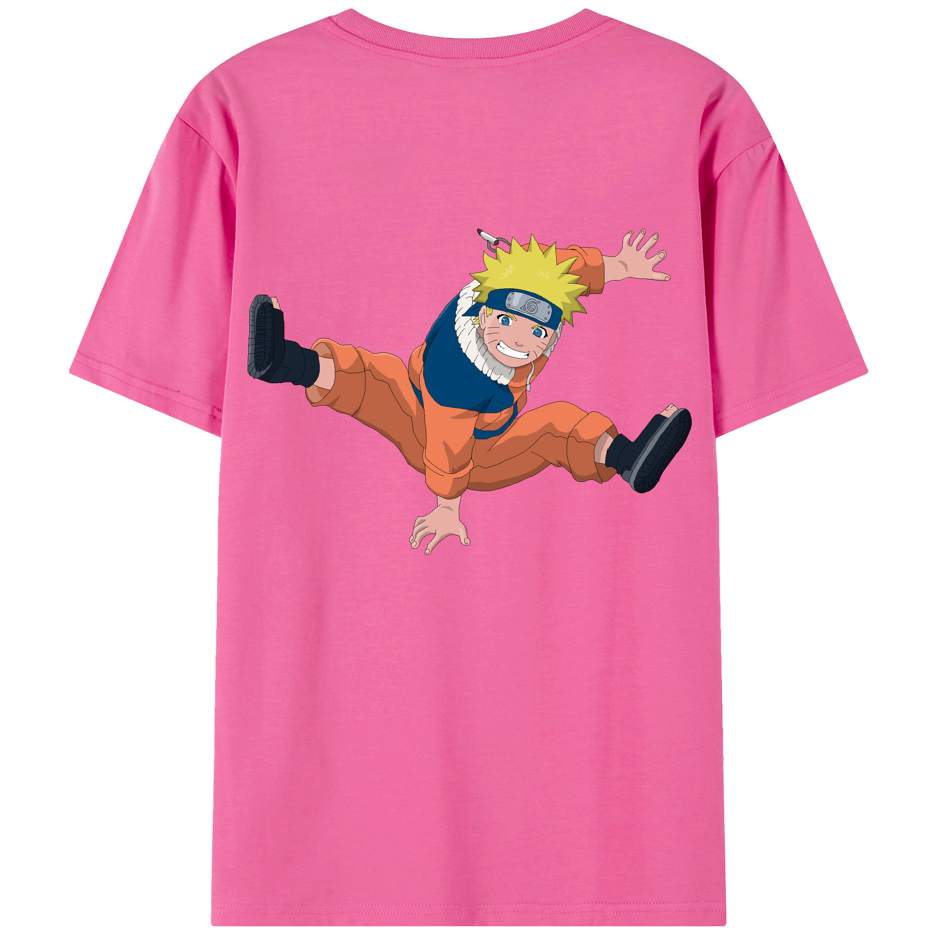 （画像用） NARUTO -ナルト- うずまき ナルト Uzumaki Naruto レディース半袖Tシャツ(バックプリント)
